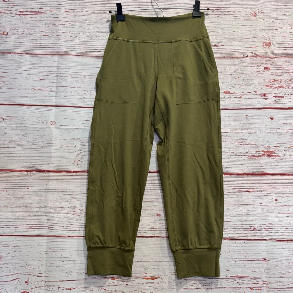 Lululemon Align High-Rise Cropped Jogger in Bronze Green Sz 4